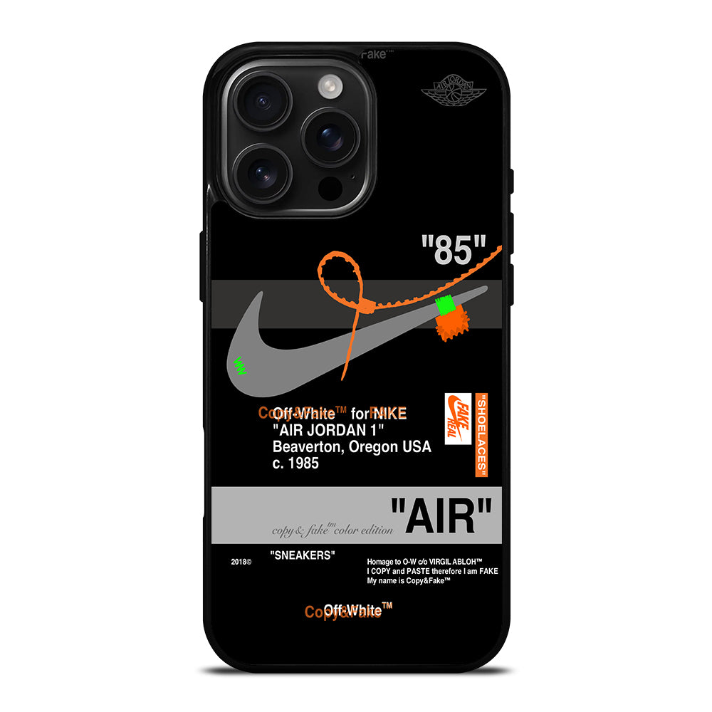 NIKE OFF WHITE AIR JORDAN 1 iPhone 16 Pro Max Case Cover