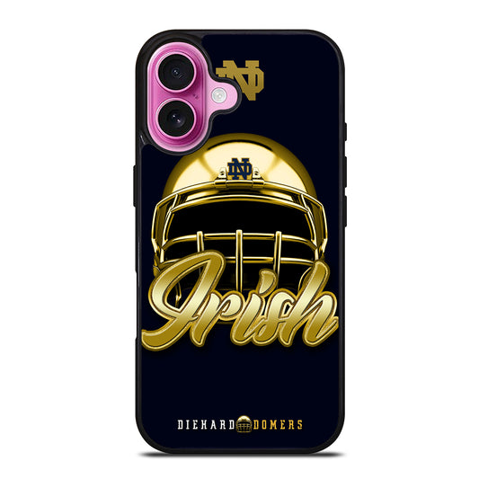 NOTRE DAME FIGHTING IRISH HELMET iPhone 16 Plus Case Cover