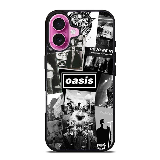 OASIS ROCK BAND COLLAGE iPhone 16 Plus Case Cover