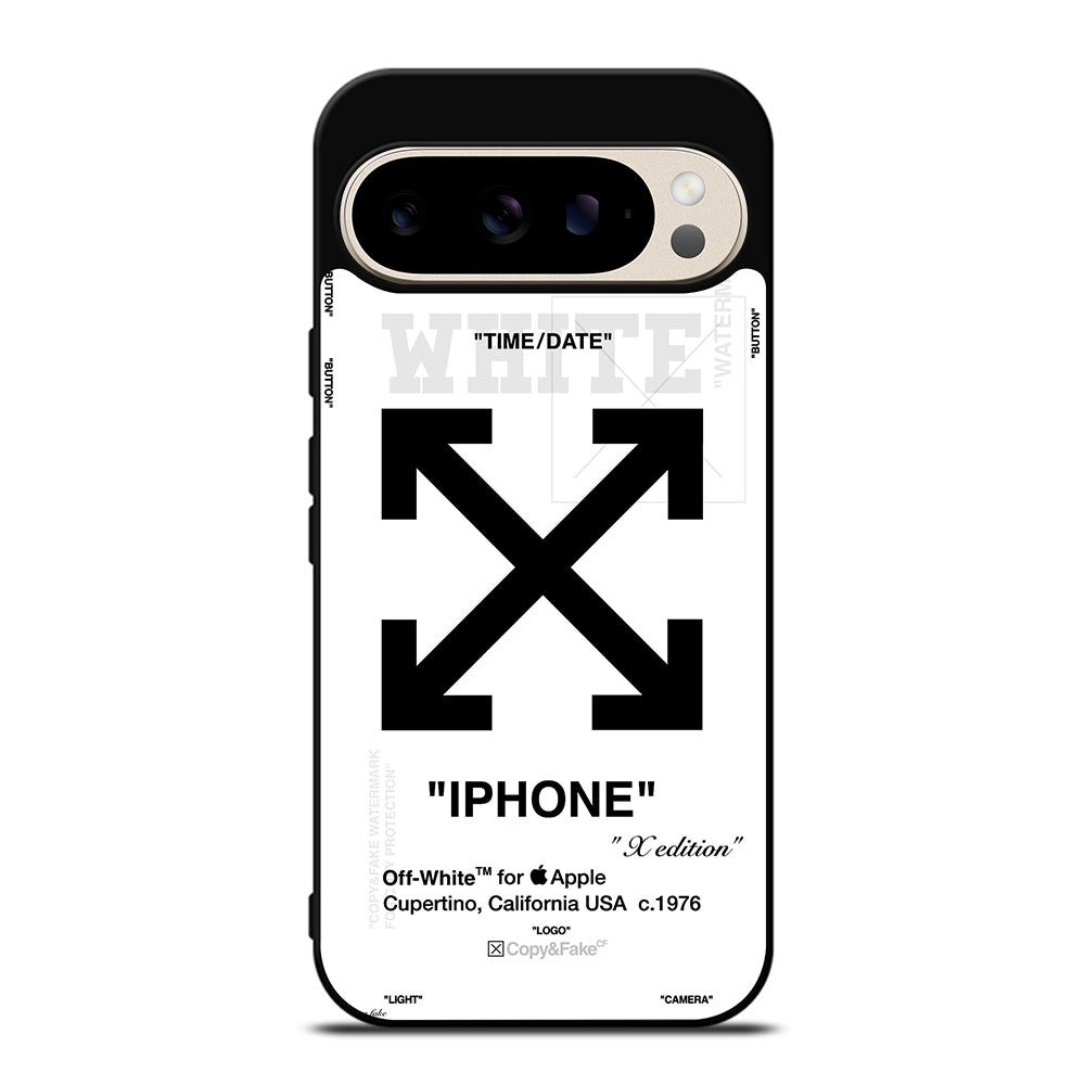 OFF WHITE BLACK CROSS Google Pixel 9 Pro Case Cover