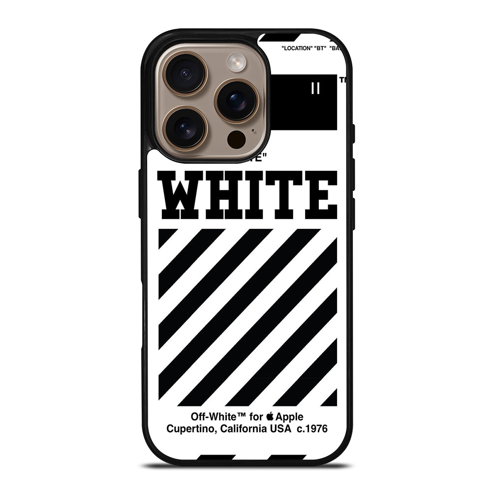 OFF WHITE BLACK STRIPE iPhone 16 Pro Case Cover