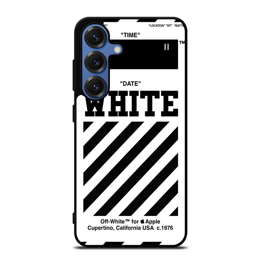 OFF WHITE BLACK STRIPE Samsung Galaxy S25 Case Cover