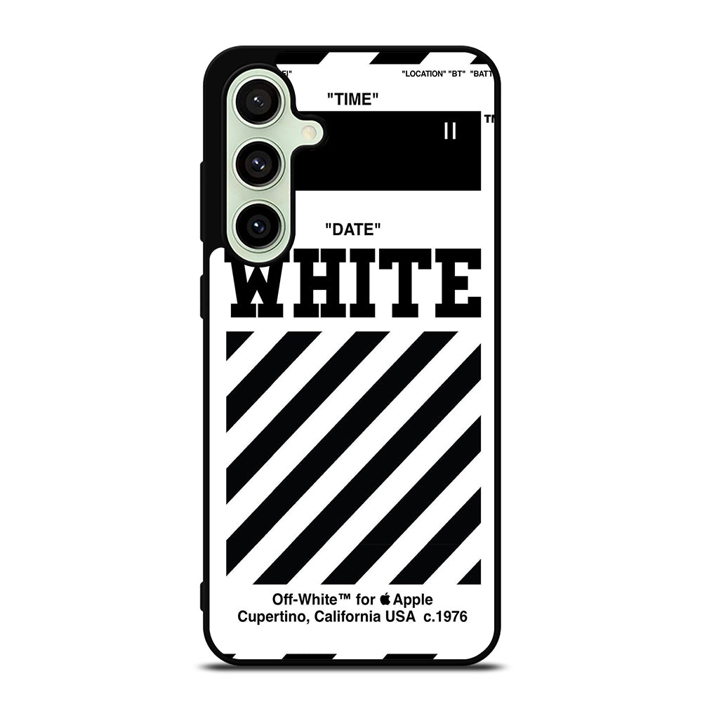 OFF WHITE BLACK STRIPE Samsung Galaxy S24 FE Case Cover