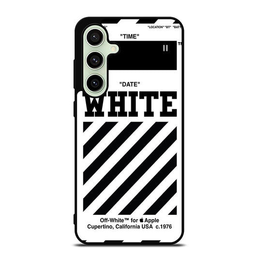 OFF WHITE BLACK STRIPE Samsung Galaxy S24 FE Case Cover