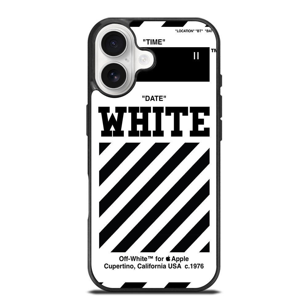 OFF WHITE BLACK STRIPE iPhone 17 Case Cover