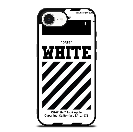 OFF WHITE BLACK STRIPE iPhone 16e Case Cover
