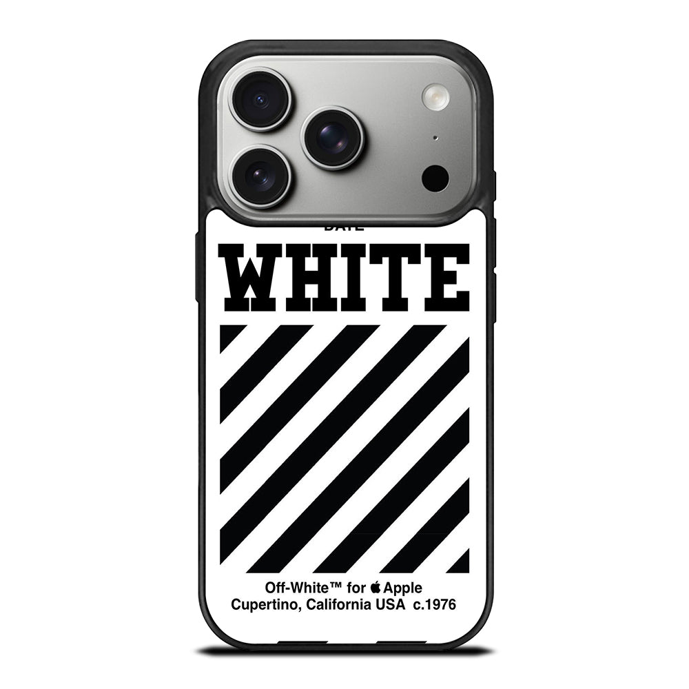 OFF WHITE BLACK STRIPE iPhone 17 Pro Case Cover