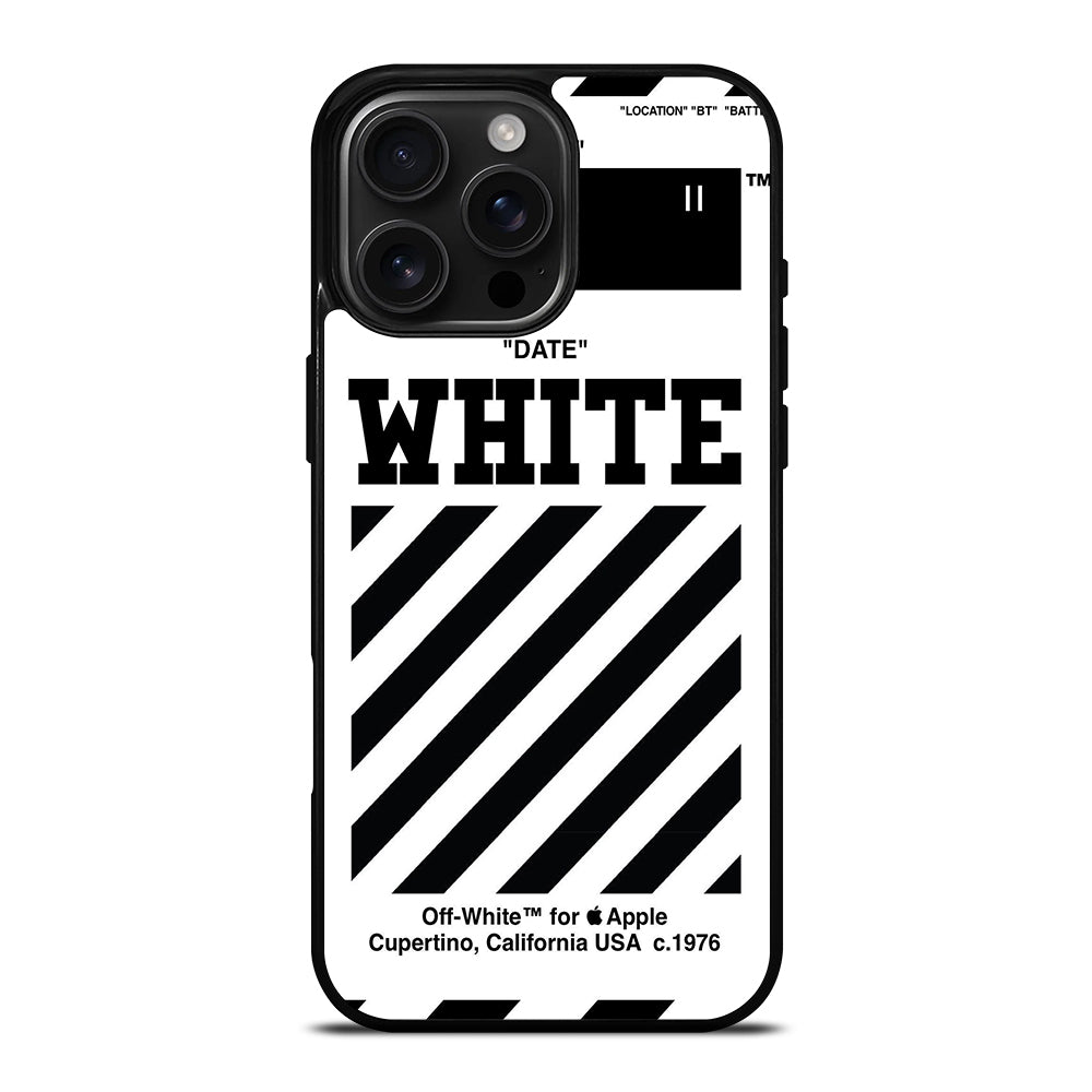OFF WHITE BLACK STRIPE iPhone 16 Pro Max Case Cover