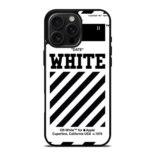 OFF WHITE BLACK STRIPE iPhone 16 Pro Max Case Cover