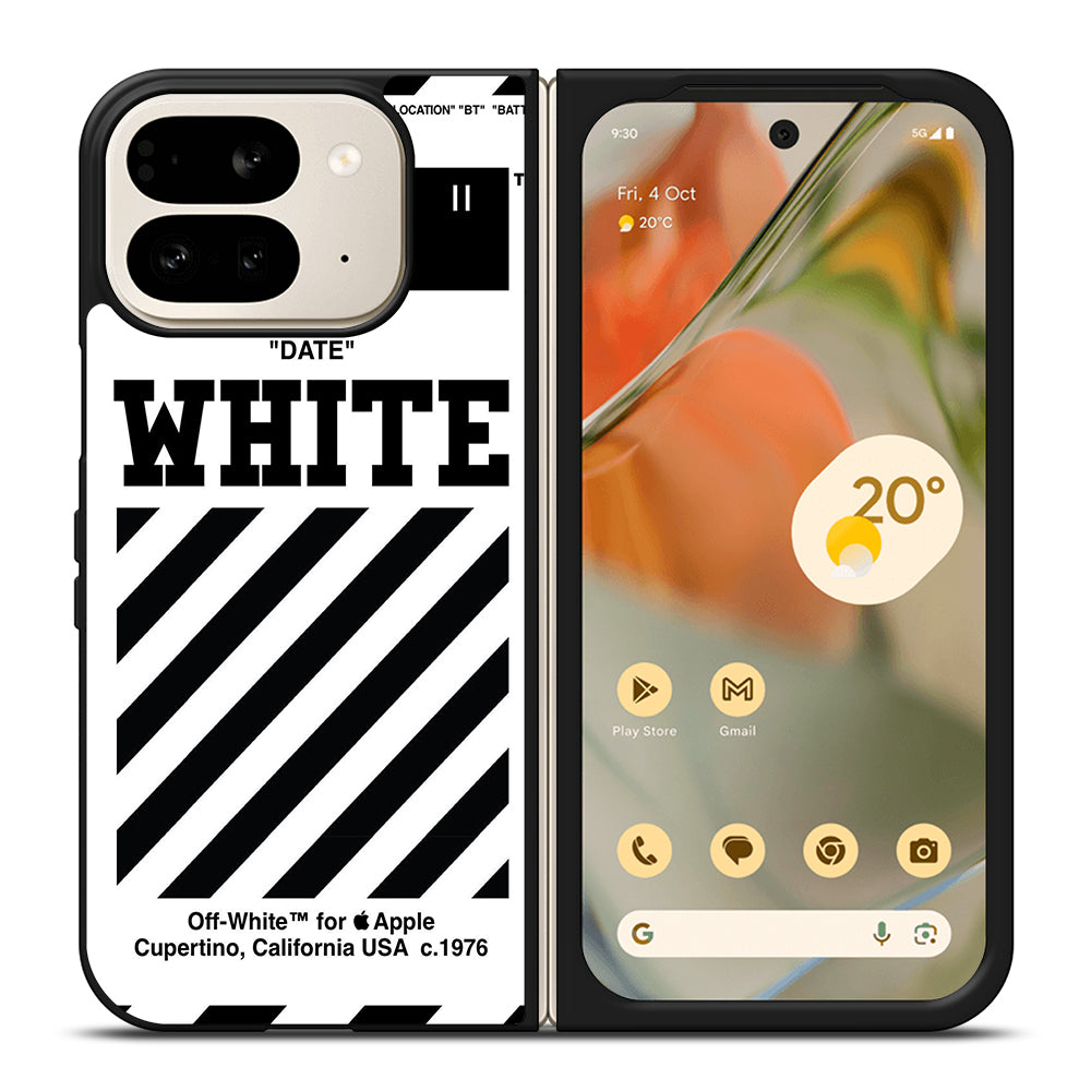 OFF WHITE BLACK STRIPE Google Pixel 9 Pro Fold Case Cover