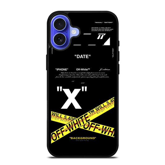 OFF WHITE CROSS iPhone 16 Case Cover