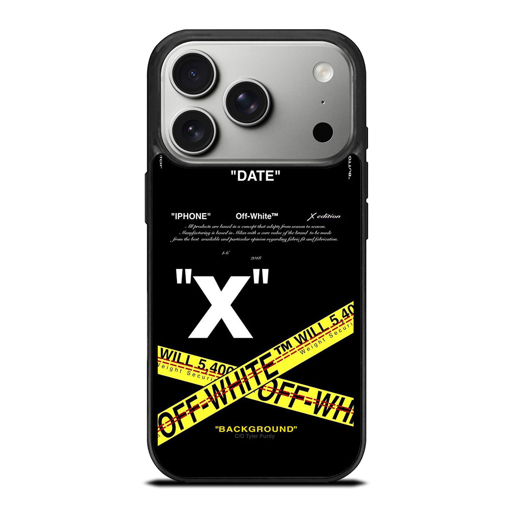 OFF WHITE CROSS iPhone 17 Pro Case Cover