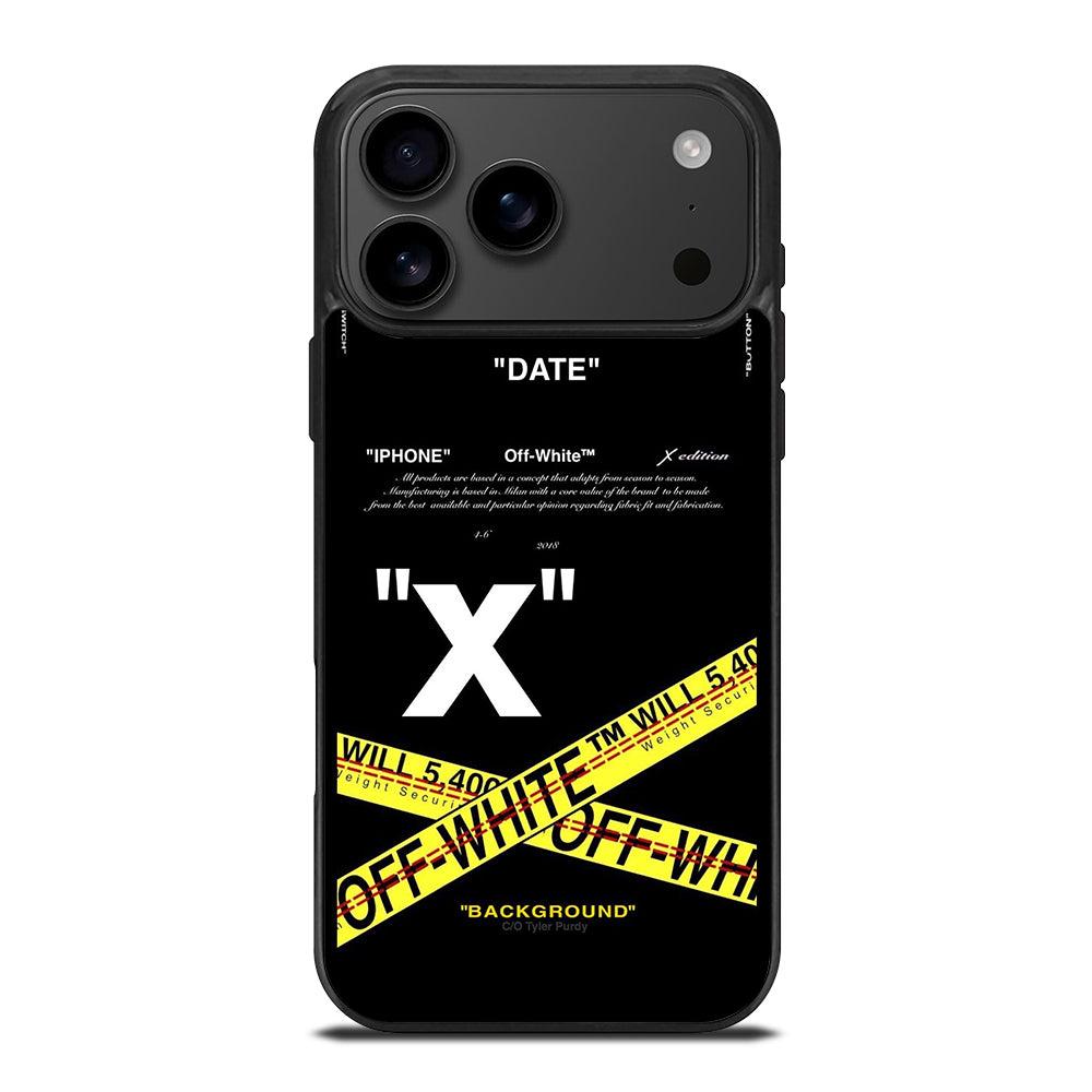 OFF WHITE CROSS iPhone 17 Pro Max Case Cover