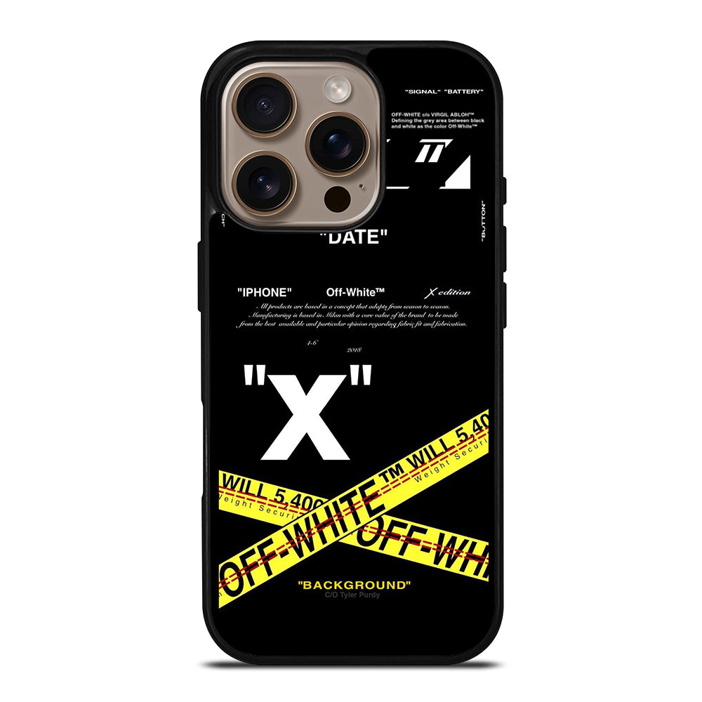 OFF WHITE CROSS iPhone 16 Pro Case Cover