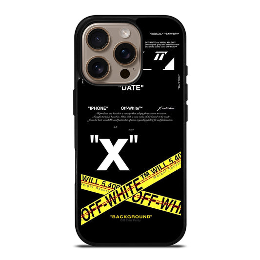 OFF WHITE CROSS iPhone 16 Pro Case Cover