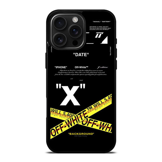 OFF WHITE CROSS iPhone 16 Pro Max Case Cover