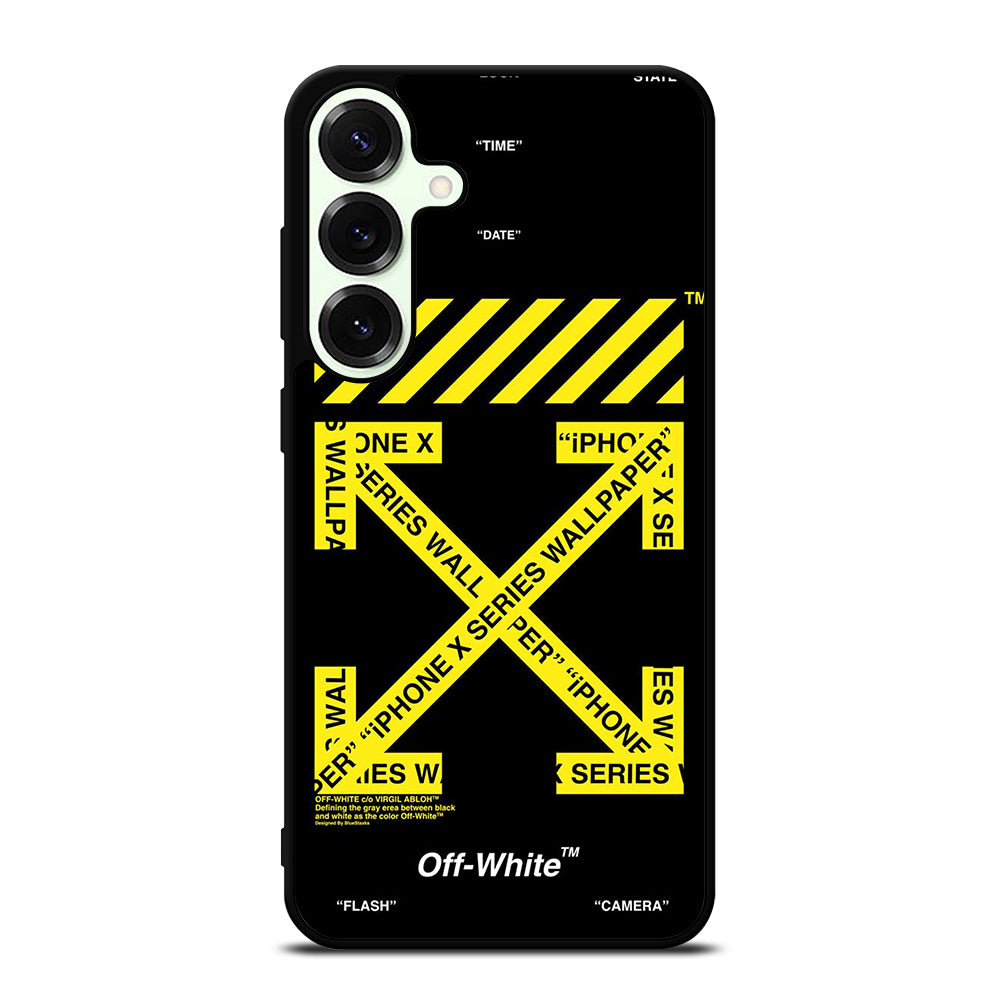 OFF WHITE YELLOW CROSS Samsung Galaxy S25 Plus Case Cover