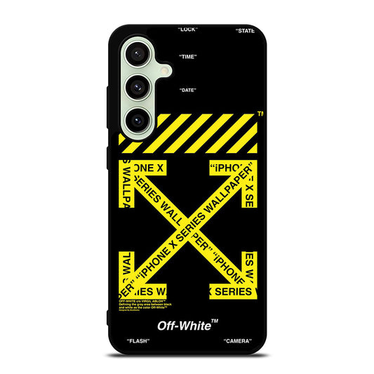 OFF WHITE YELLOW CROSS Samsung Galaxy S24 FE Case Cover