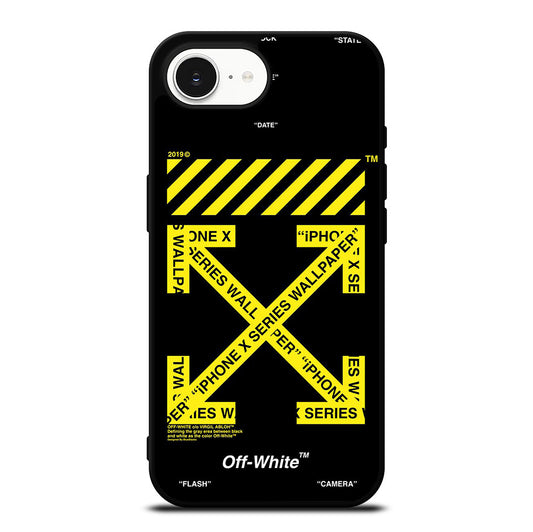 OFF WHITE YELLOW CROSS iPhone 16e Case Cover
