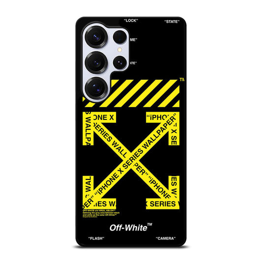 OFF WHITE YELLOW CROSS Samsung Galaxy S25 Ultra Case Cover