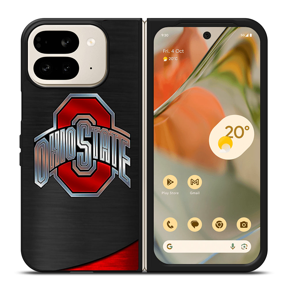 OHIO STATE BUCKEYES METAL LOGO Google Pixel 9 Pro Fold Case Cover