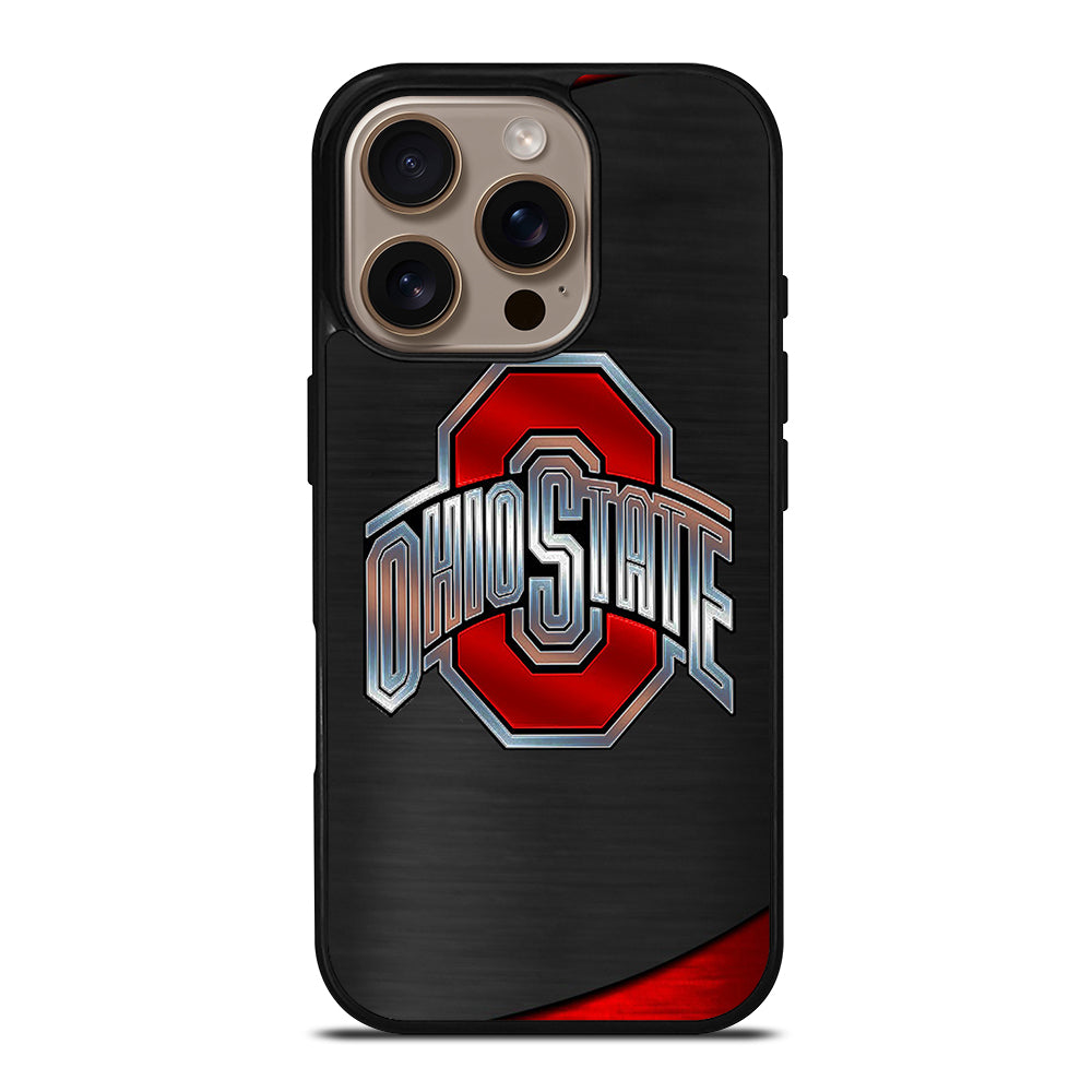 OHIO STATE BUCKEYES METAL LOGO iPhone 16 Pro Case Cover