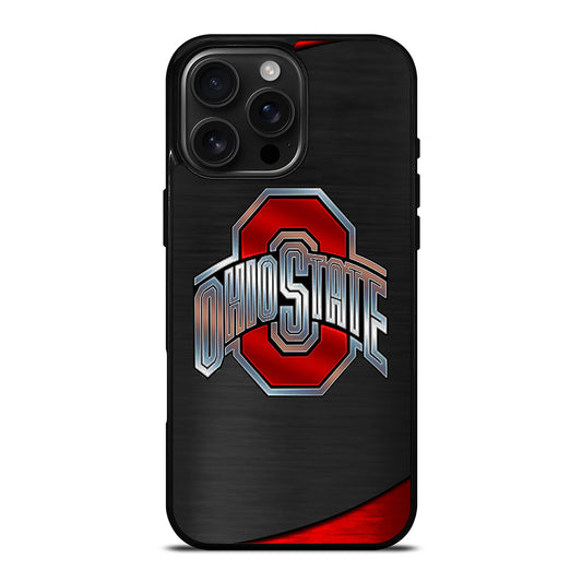 OHIO STATE BUCKEYES METAL LOGO iPhone 16 Pro Max Case Cover