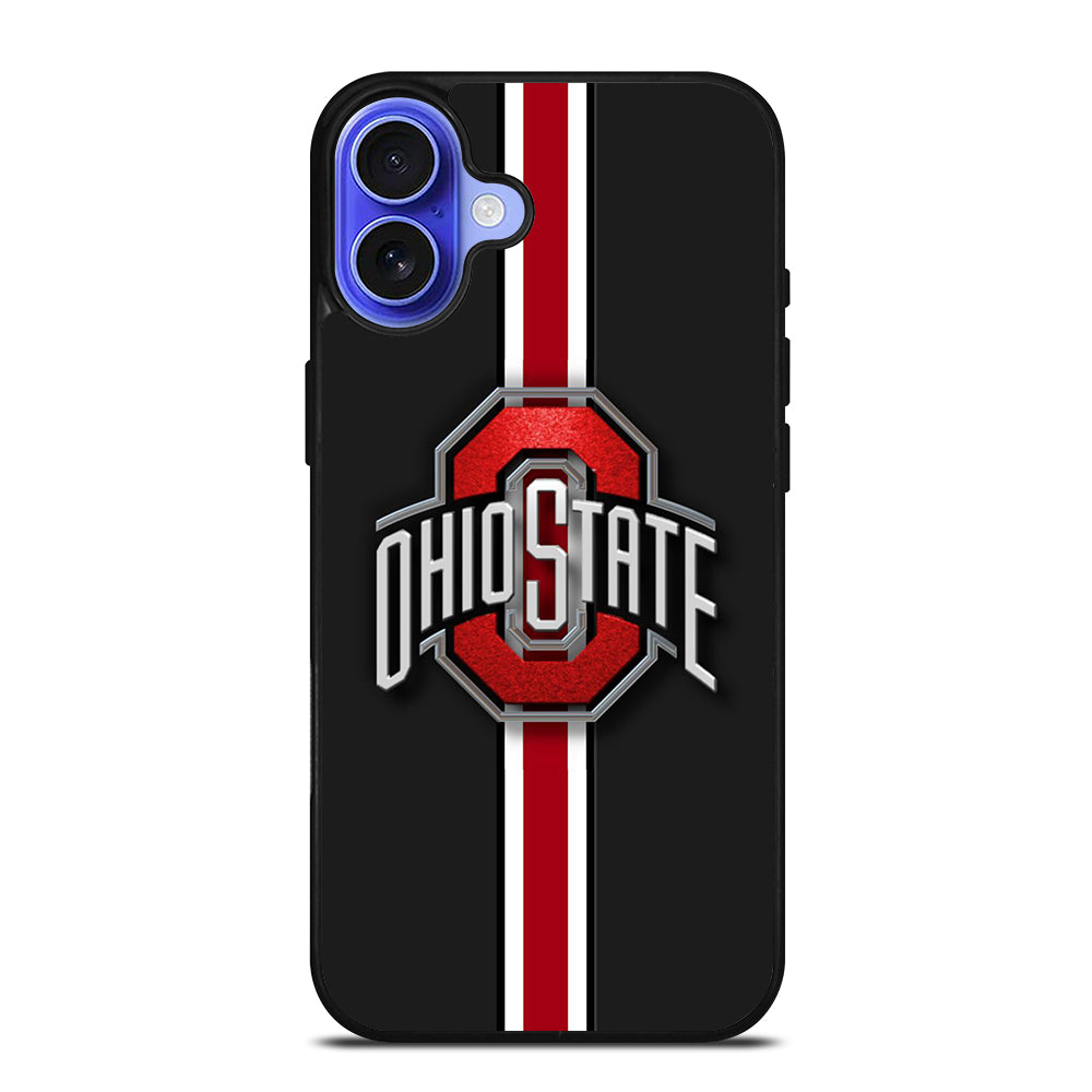 OHIO STATE BUCKEYES STRIPE LOGO iPhone 16 Case Cover