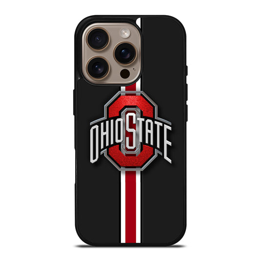 OHIO STATE BUCKEYES STRIPE LOGO iPhone 16 Pro Case Cover