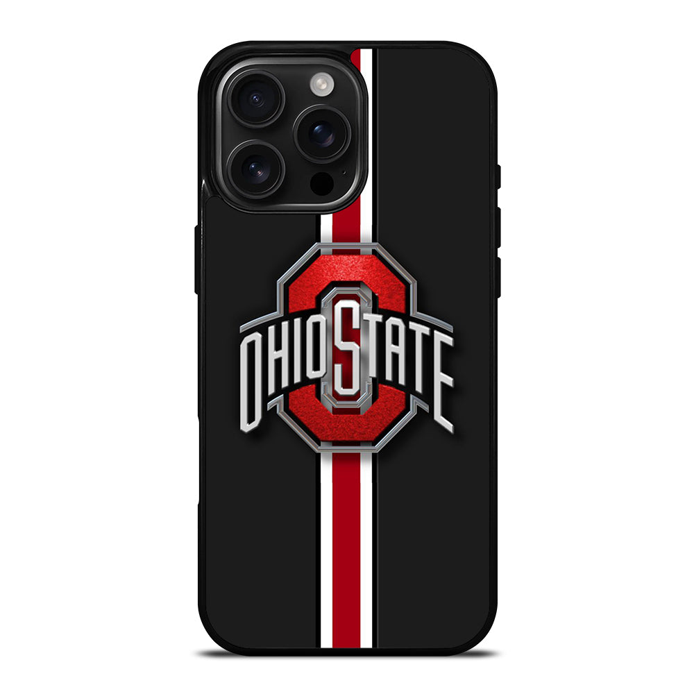 OHIO STATE BUCKEYES STRIPE LOGO iPhone 16 Pro Max Case Cover