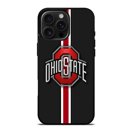 OHIO STATE BUCKEYES STRIPE LOGO iPhone 16 Pro Max Case Cover