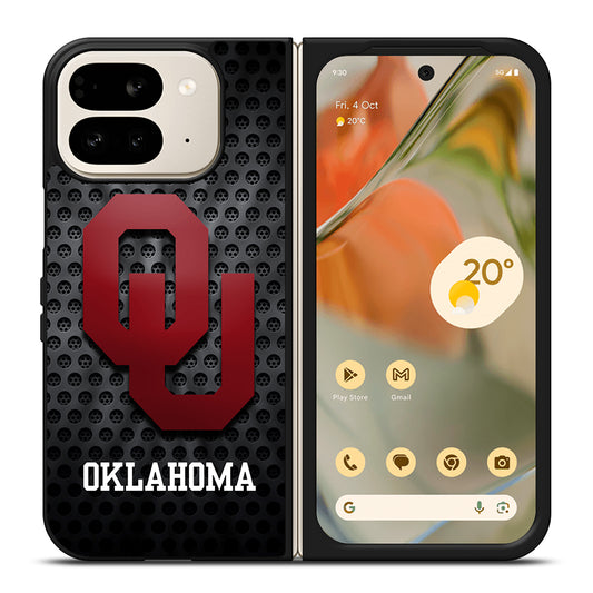 OKLAHOMA SOONERS NFL METAL LOGO Google Pixel 9 Pro Fold Case Cover