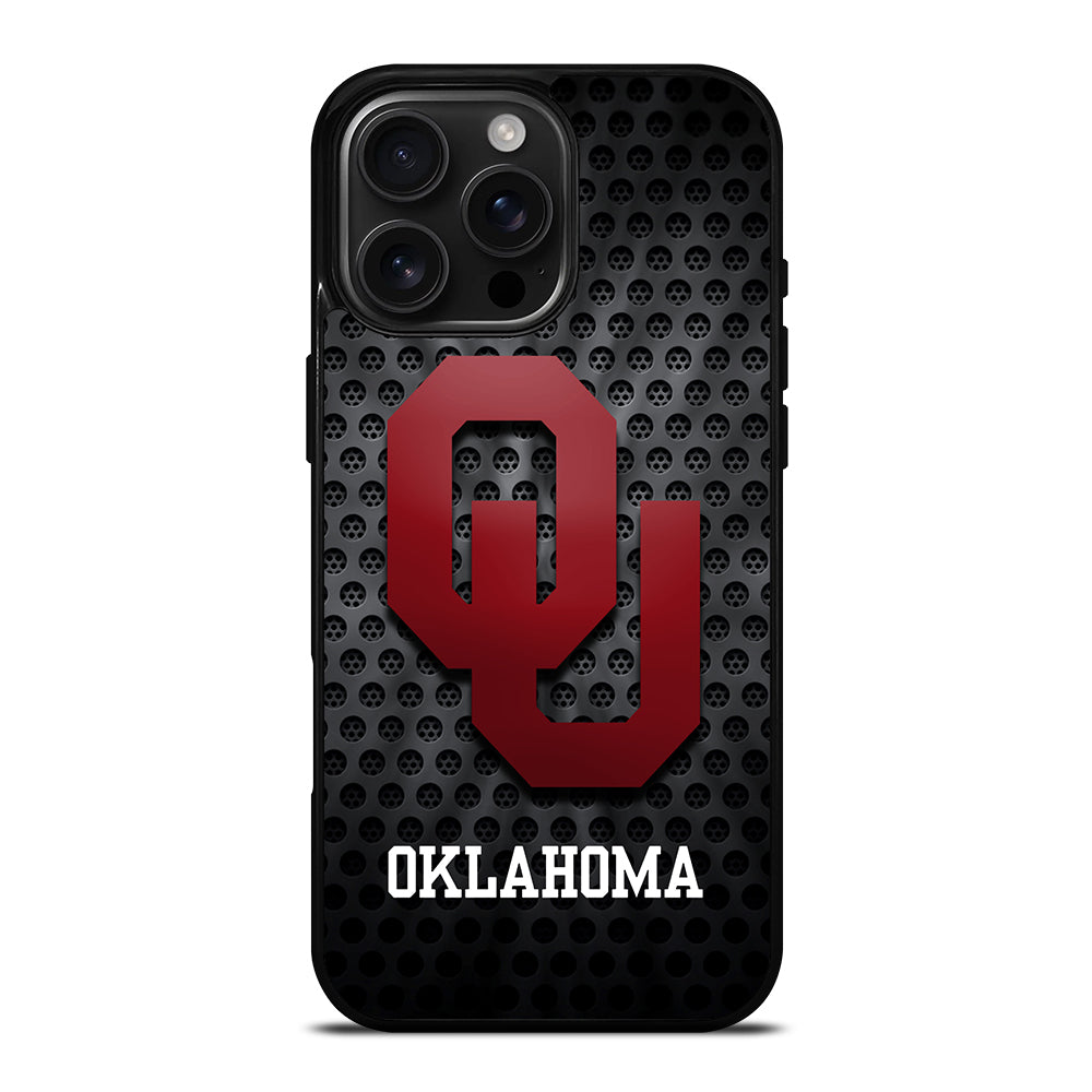 OKLAHOMA SOONERS NFL METAL LOGO iPhone 16 Pro Max Case Cover
