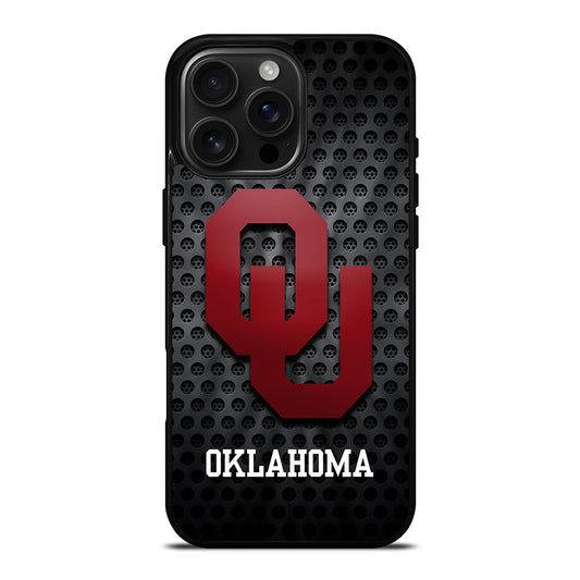 OKLAHOMA SOONERS NFL METAL LOGO iPhone 16 Pro Max Case Cover