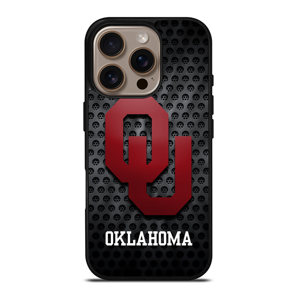 OKLAHOMA SOONERS NFL METAL LOGO iPhone 16 Pro Case Cover