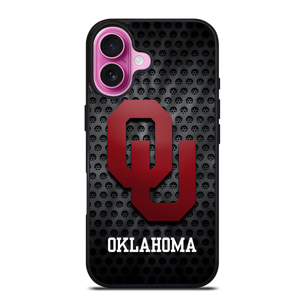 OKLAHOMA SOONERS NFL METAL LOGO iPhone 16 Plus Case Cover