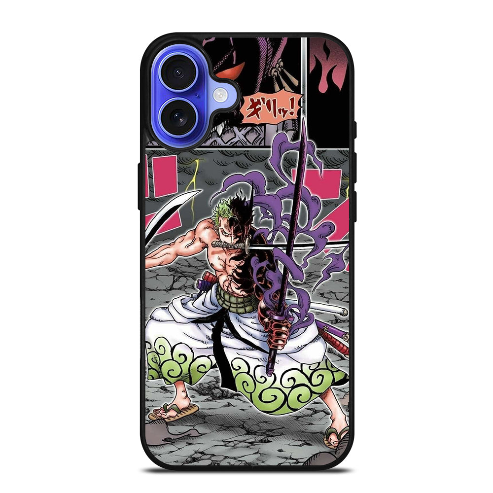 ONE PIECE RORONOA ZORO COMIC iPhone 16 Case Cover