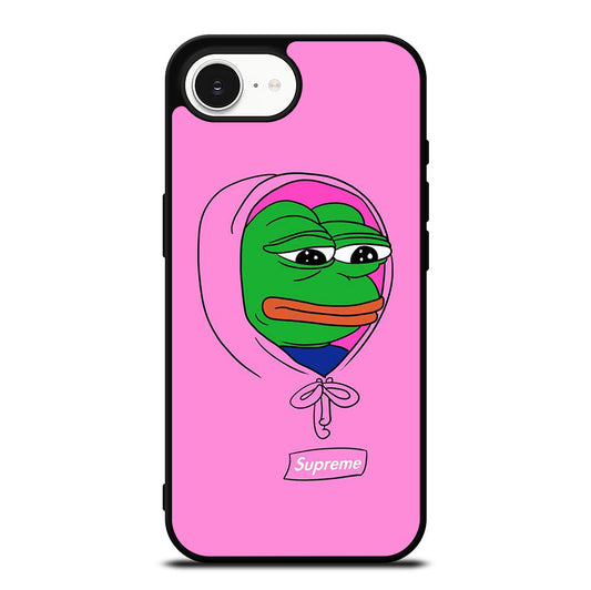PEPE THE SMUG FROG PINK HOODIE iPhone 16e Case Cover