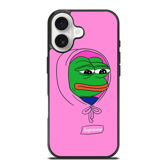 PEPE THE SMUG FROG PINK HOODIE iPhone 17 Case Cover