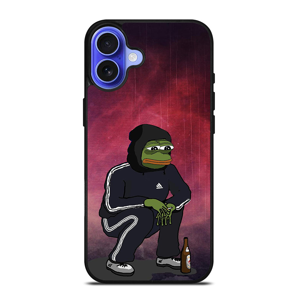 PEPE THE SMUG FROG SAD iPhone 16 Case Cover