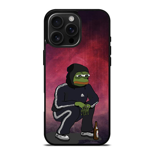 PEPE THE SMUG FROG SAD iPhone 16 Pro Max Case Cover