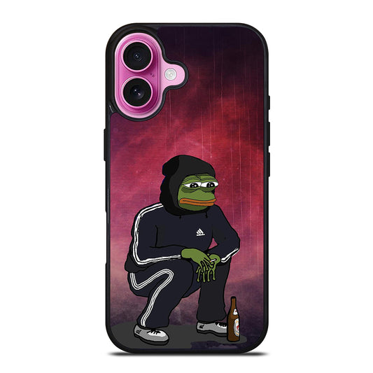 PEPE THE SMUG FROG SAD iPhone 16 Plus Case Cover