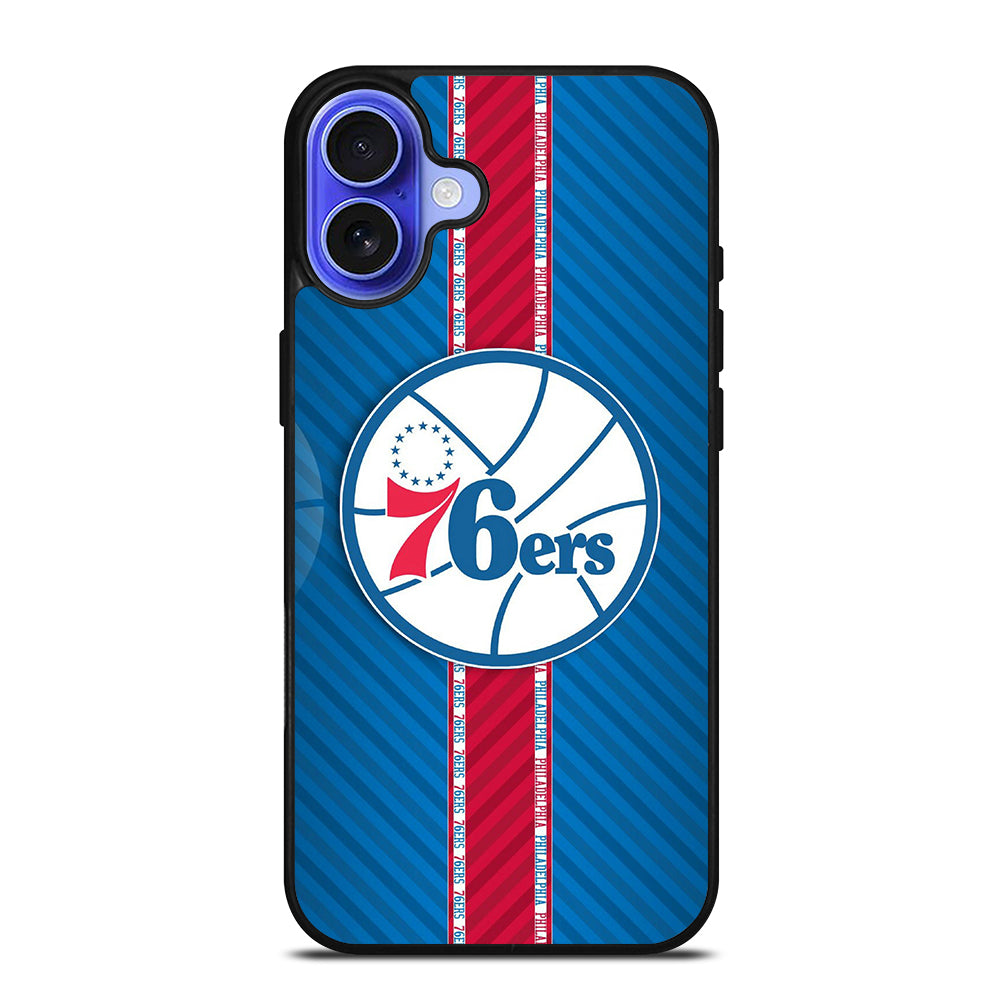 PHILADELPHIA 76ERS STRIPE EMBLEM iPhone 16 Case Cover