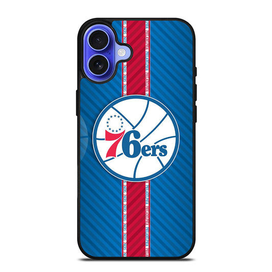 PHILADELPHIA 76ERS STRIPE EMBLEM iPhone 16 Case Cover