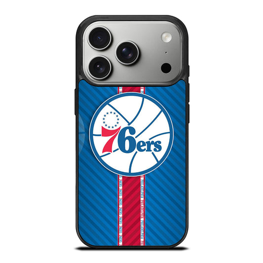 PHILADELPHIA 76ERS STRIPE EMBLEM iPhone 17 Pro Case Cover