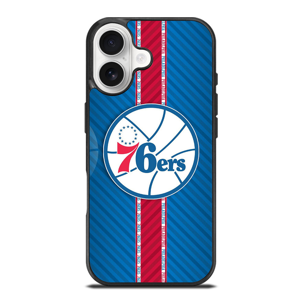 PHILADELPHIA 76ERS STRIPE EMBLEM iPhone 17 Case Cover