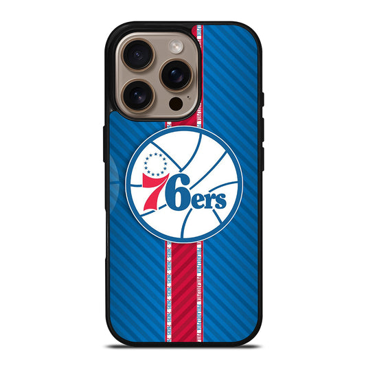 PHILADELPHIA 76ERS STRIPE EMBLEM iPhone 16 Pro Case Cover