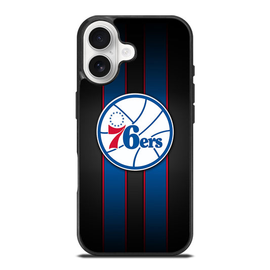 PHILADELPHIA 76ERS STRIPE LOGO iPhone 17 Case Cover