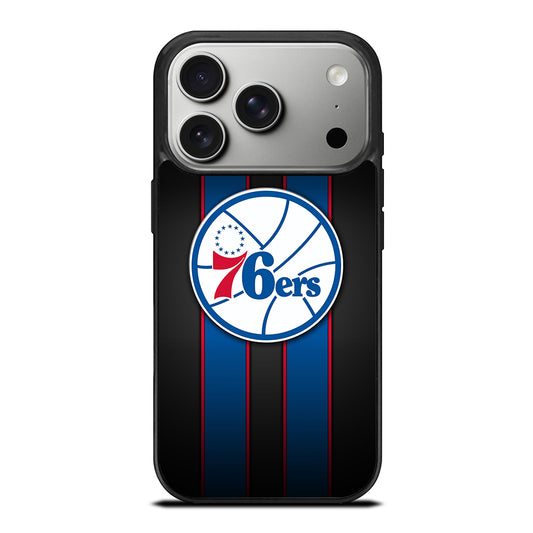 PHILADELPHIA 76ERS STRIPE LOGO iPhone 17 Pro Case Cover