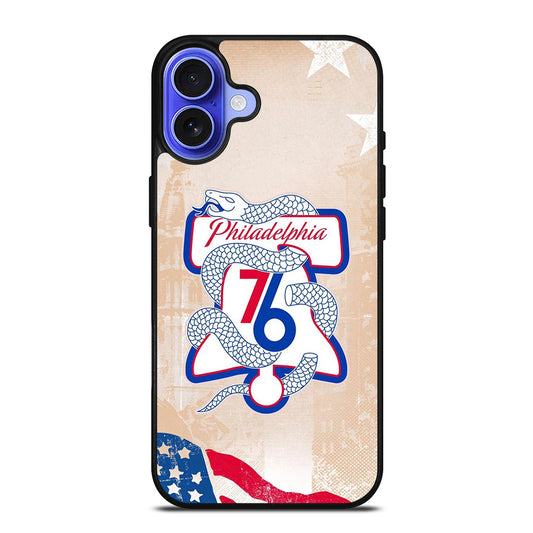 PHILADELPHIA 76ERS VINTAGE LOGO iPhone 16 Case Cover